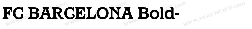 FC BARCELONA Bold字体转换